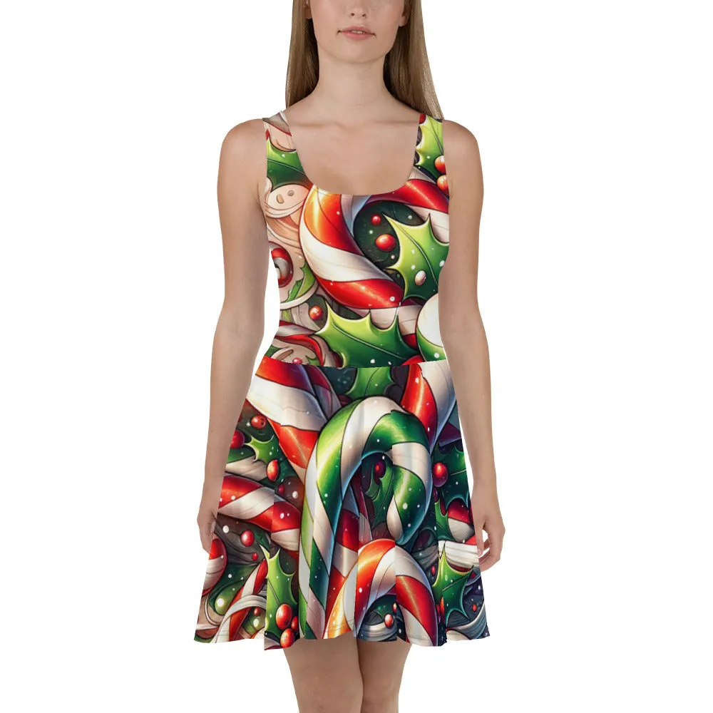 Whimsical Winter Wear Skater Dress