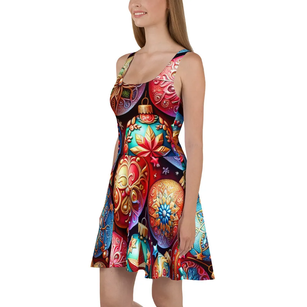 Whimsical Winter Wear Skater Dress