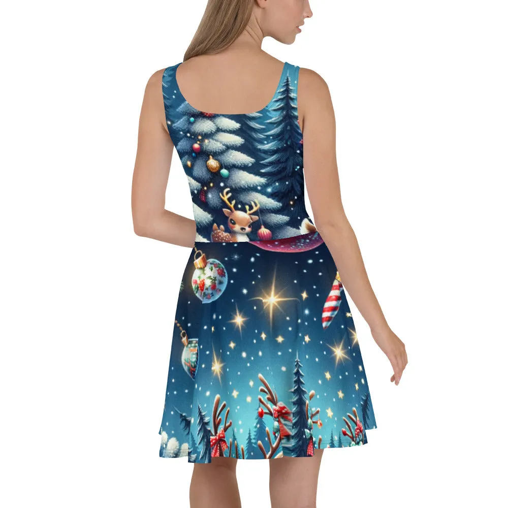 Whimsical Winter Wear Skater Dress