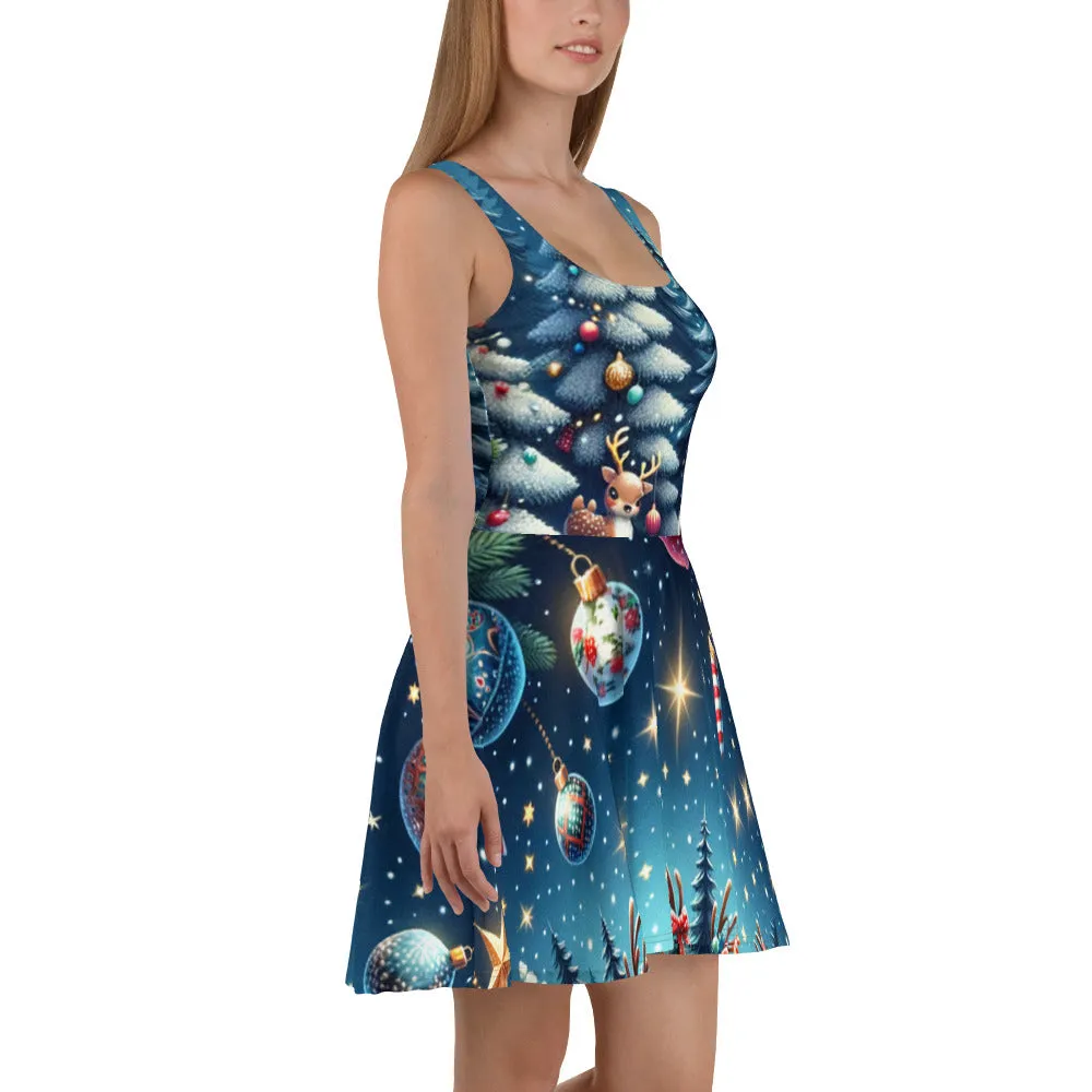 Whimsical Winter Wear Skater Dress