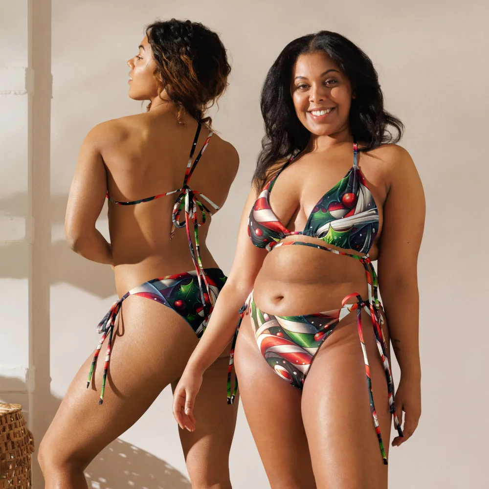 Whimsical Winter Wear String Bikini
