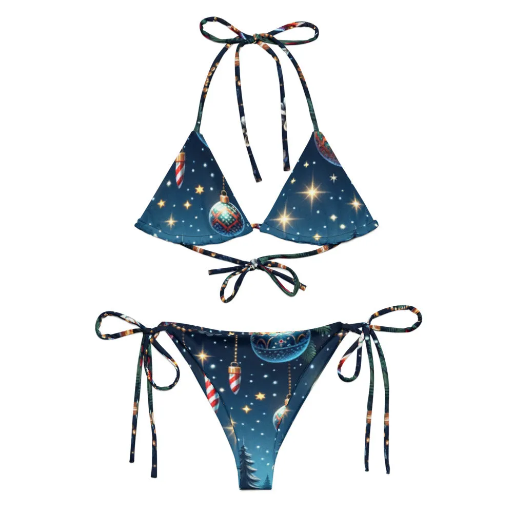 Whimsical Winter Wear String Bikini