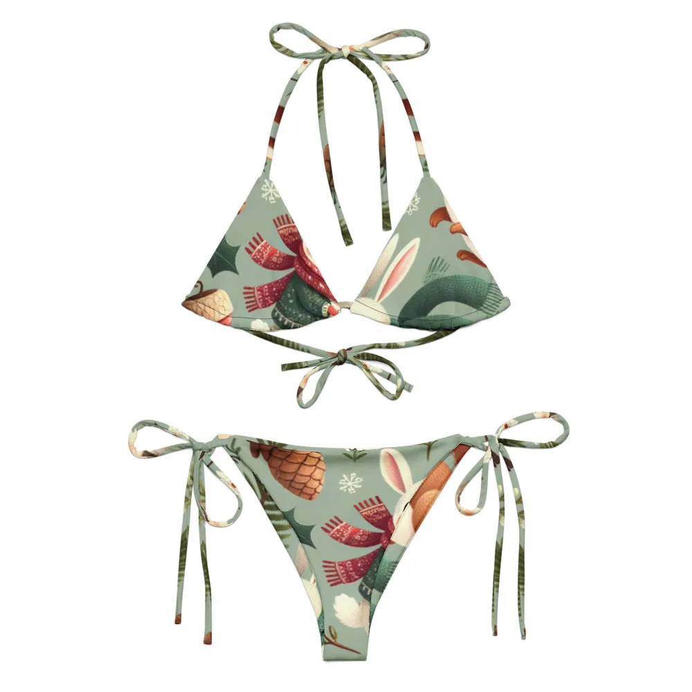 Whimsical Winter Wear String Bikini