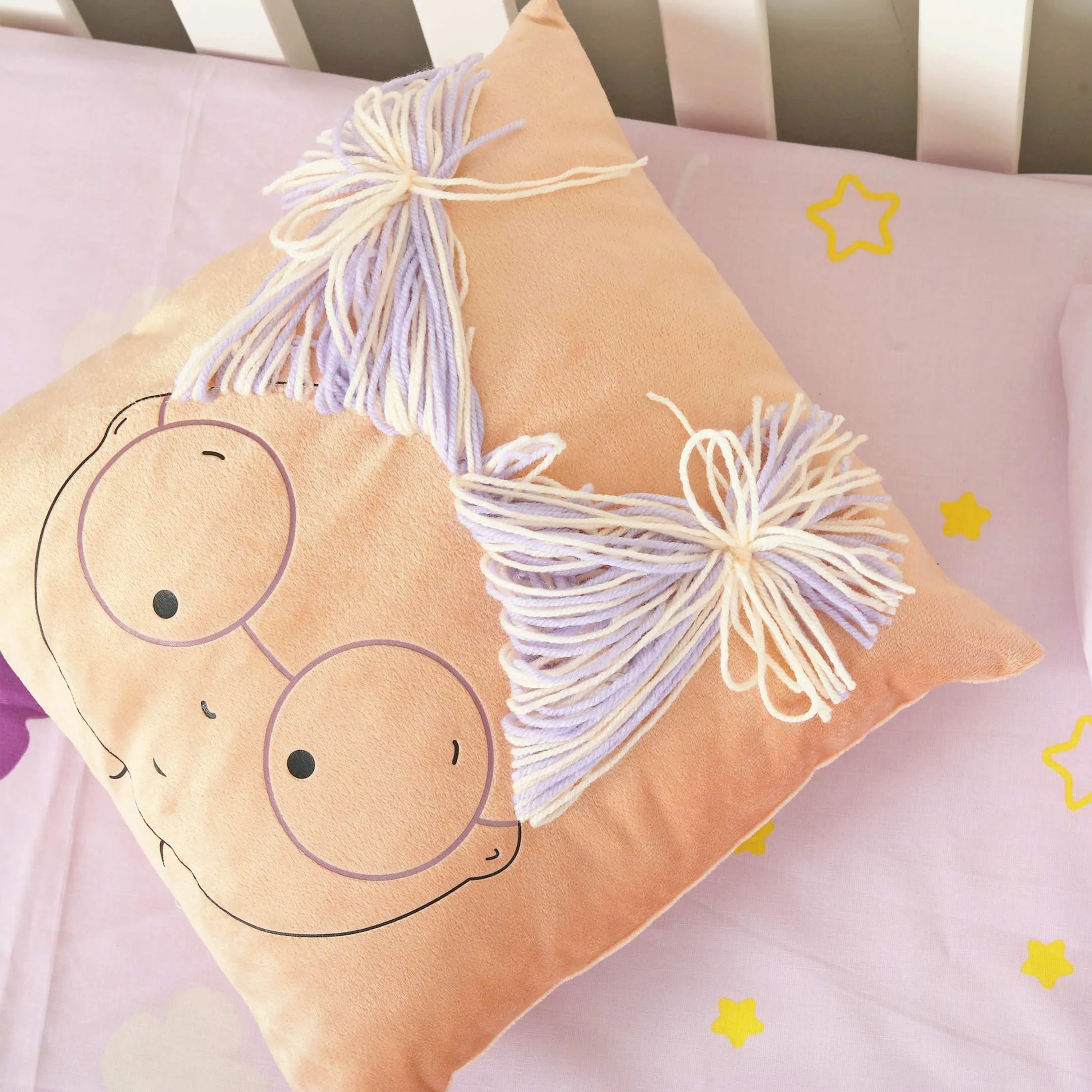 Whimsical Wooly Hairs Baby Cushion