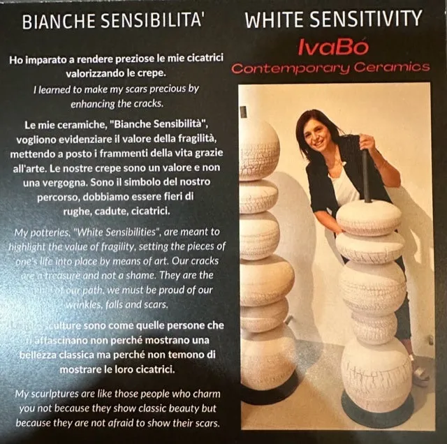 White Bottiglia Terracotta Vase Elongated