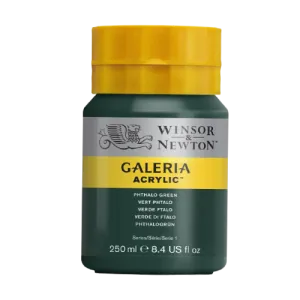 Winsor & Newton Galeria Acrylic Paint, 250ml bottle, Phthalo Green