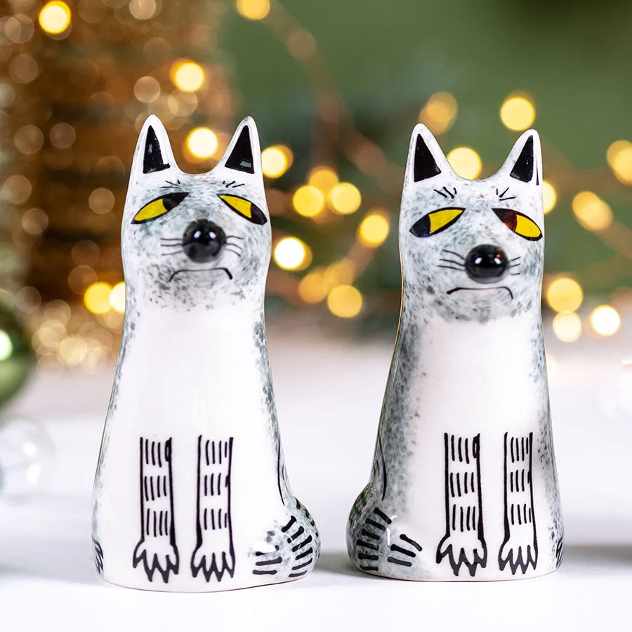 Wolf Salt and Pepper Shakers x 4