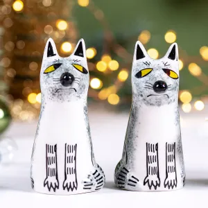 Wolf Salt and Pepper Shakers x 4