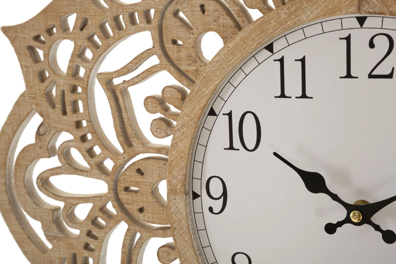 Wooden Mandala Wall Clock