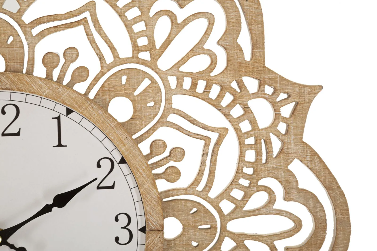 Wooden Mandala Wall Clock