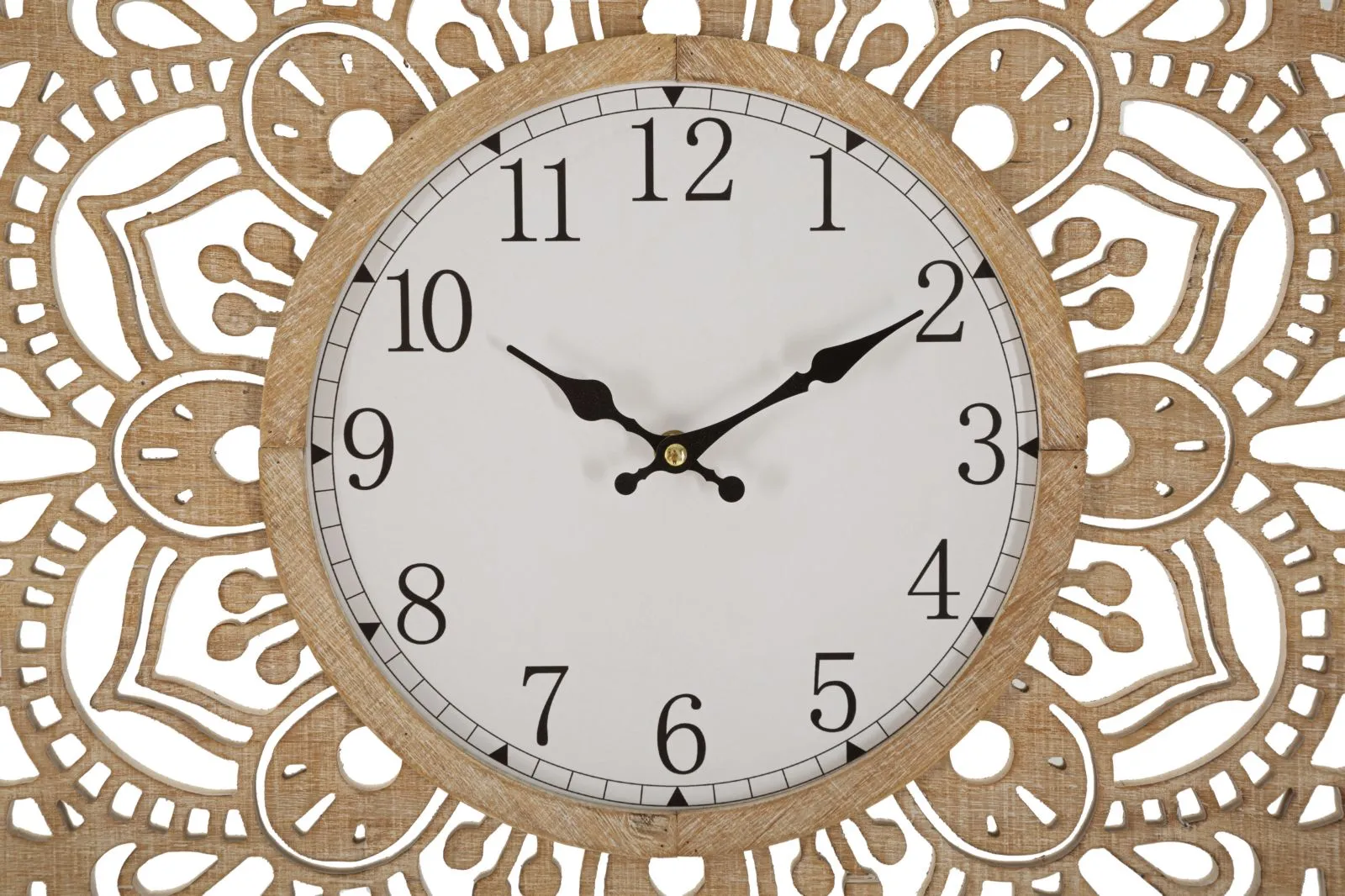 Wooden Mandala Wall Clock