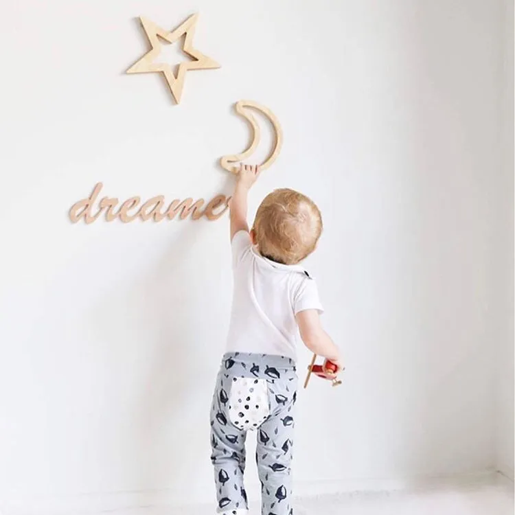 Wooden Moon Wall Decor