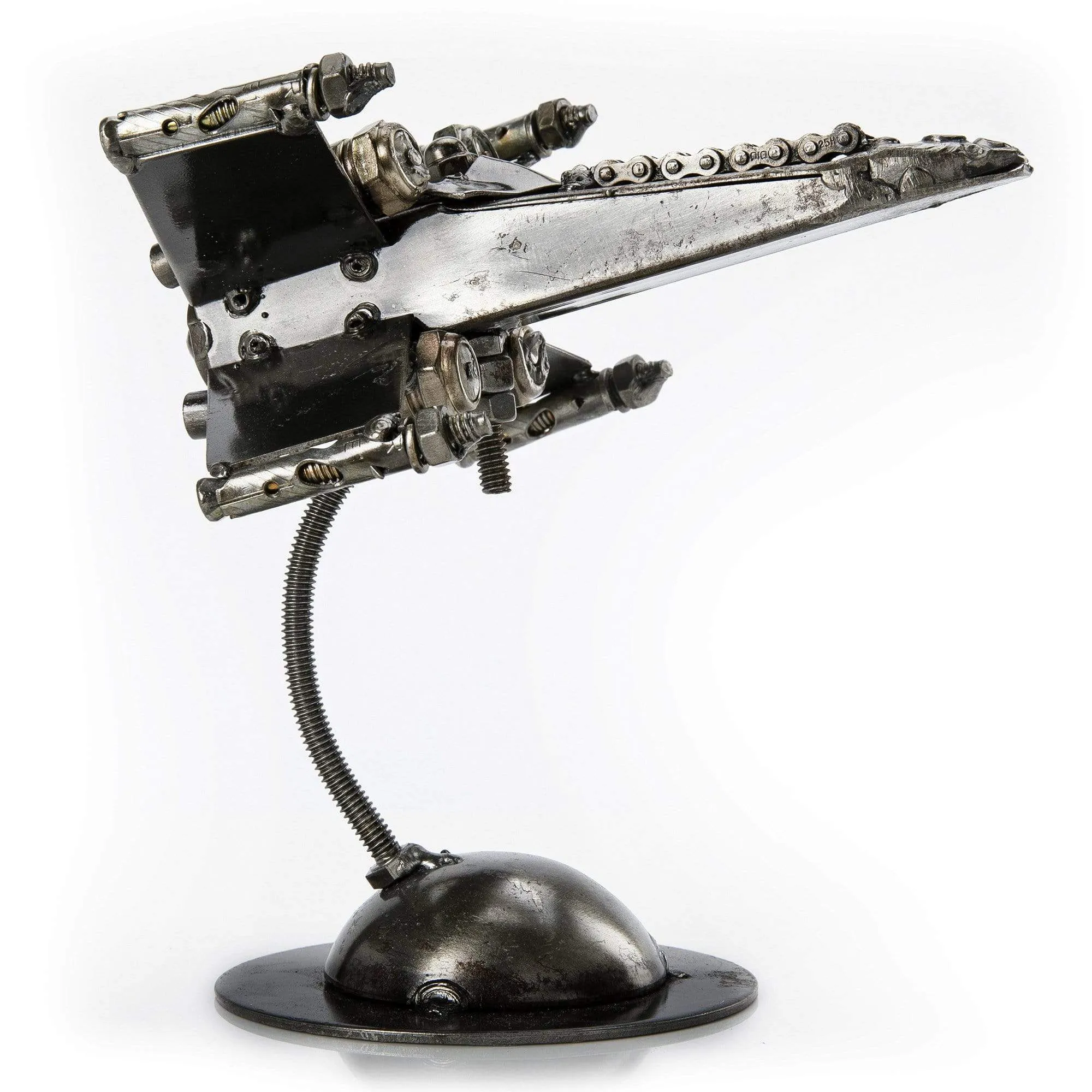 X-Wing Inspired Recycled Metal Sculpture