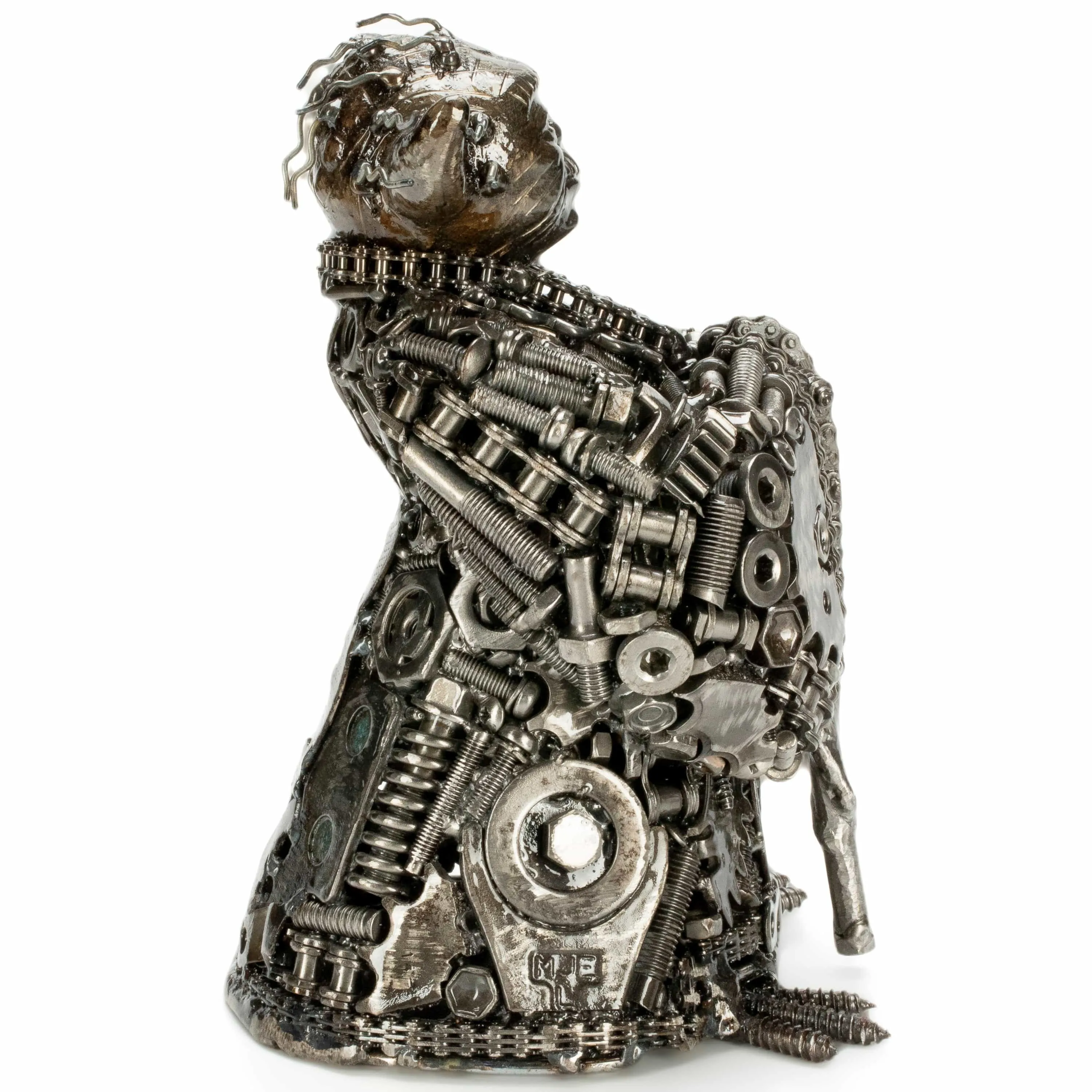 Yoda Inspired Recycled Metal Art Sculpture